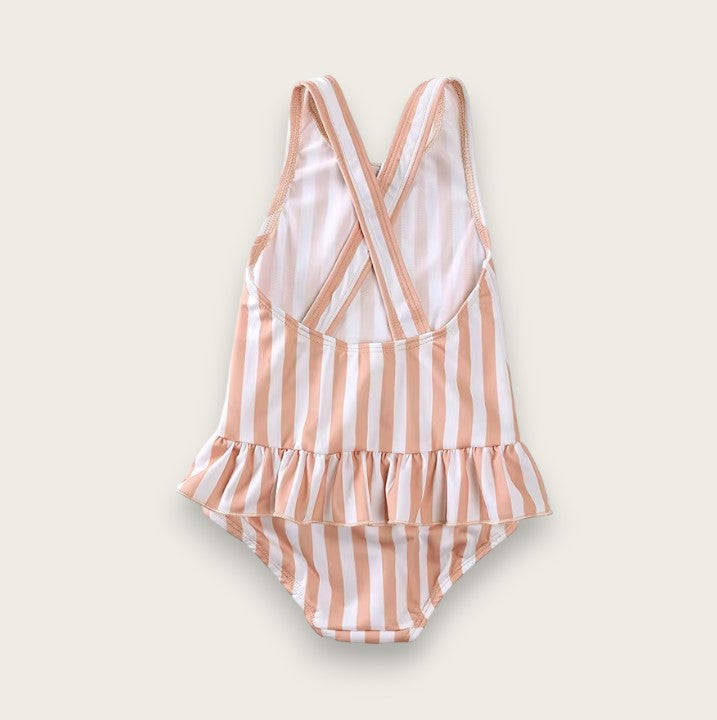 pink stripe bathing suit