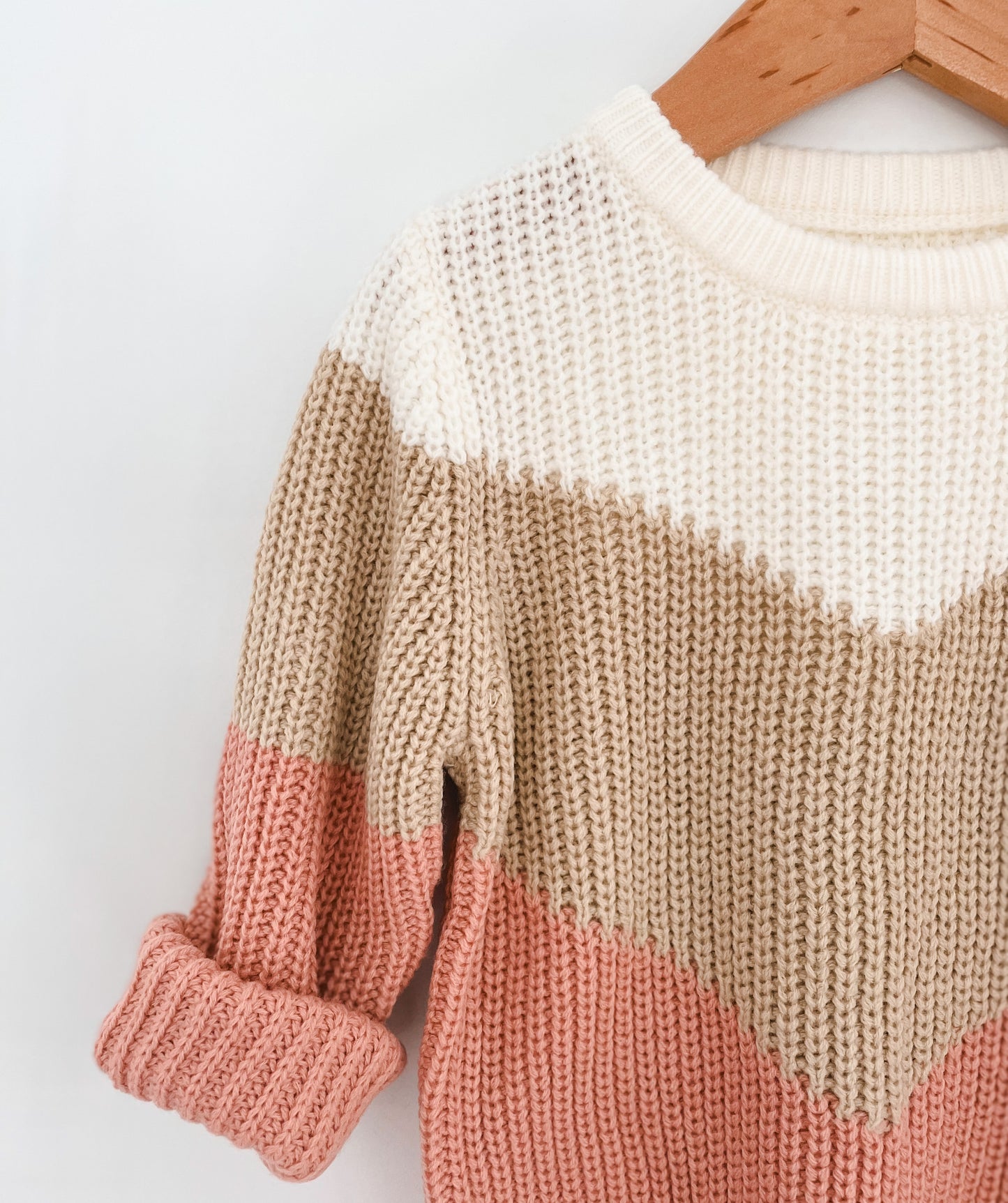 chevron sweater - pink