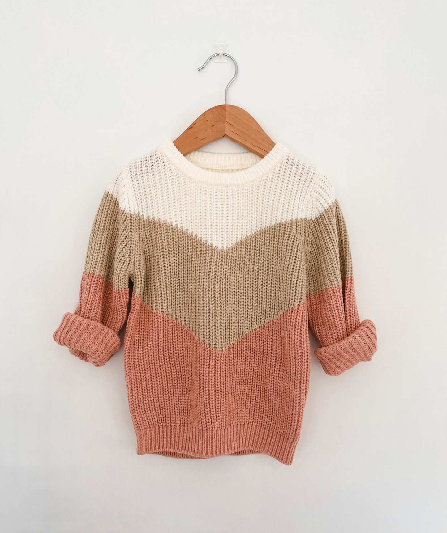 chevron sweater - pink