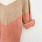 chevron sweater - pink