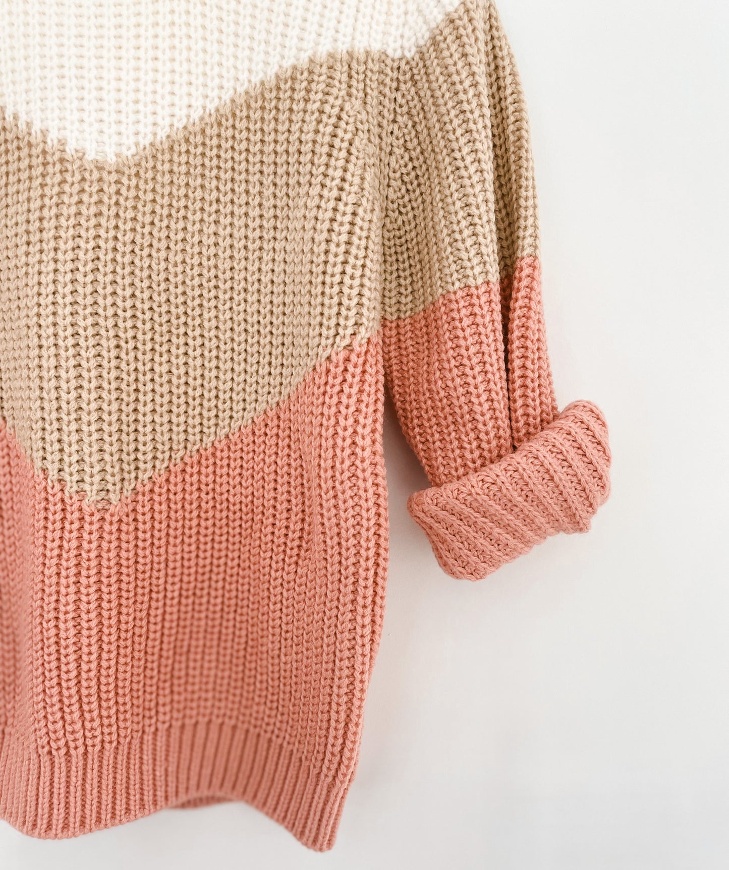 chevron sweater - pink