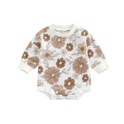 fall flowers onesie