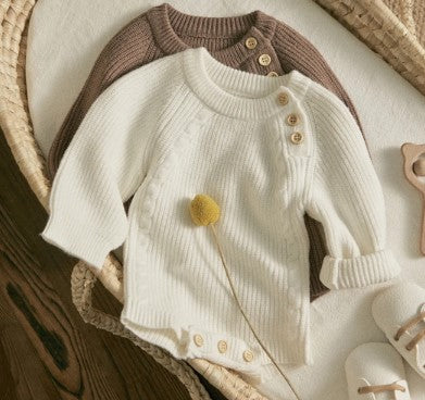 sweater onesie - brown