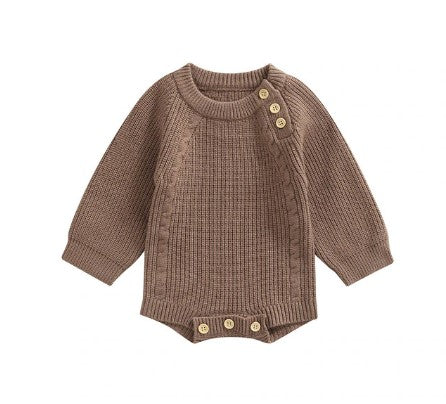 sweater onesie - brown