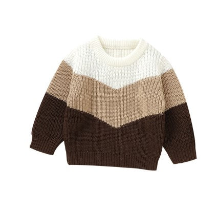 chevron sweater - brown