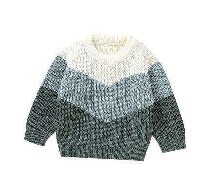 chevron sweater - blue