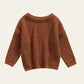 oversized knit sweater - brown