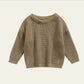 oversized knit sweater - taupe