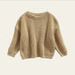 oversized knit sweater - light brown