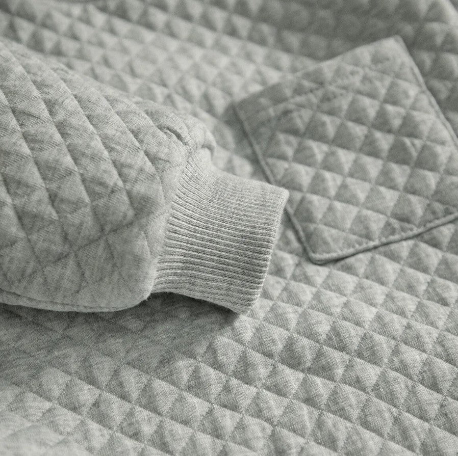 quilted onesie - gray