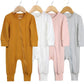 bamboo zip-up onesie - oat