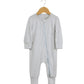 bamboo zip-up onesie - gray