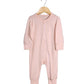 bamboo zip-up onesie - pink