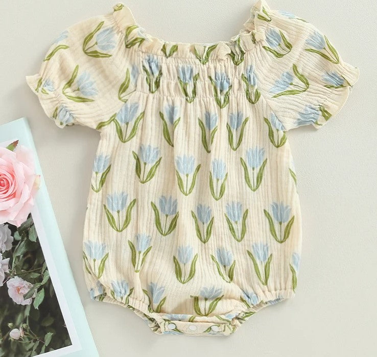 blooming tulips onesie