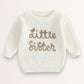 little sister sweater - white