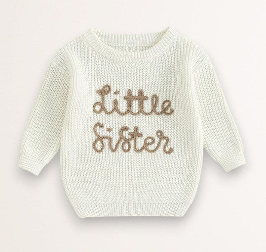 little sister sweater - white