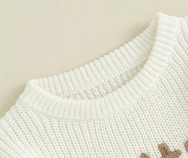 little sister sweater - white