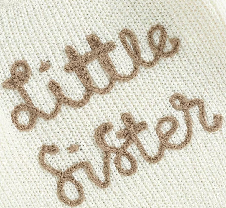 little sister sweater - white