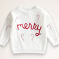 merry sweater - white