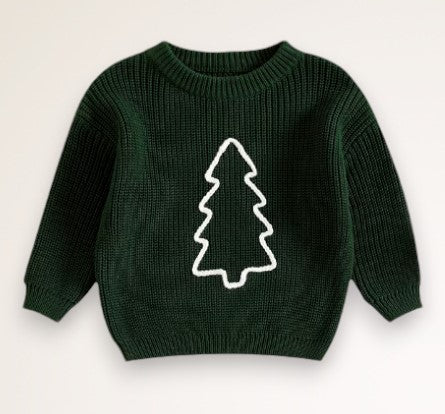 holiday tree sweater - green