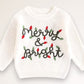 merry and bright sweater - white