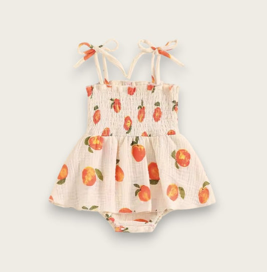 peach onesie dress