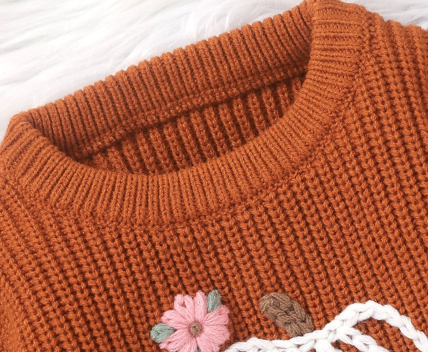 pumpkin sweater - brown