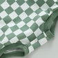 checkered onesie - green