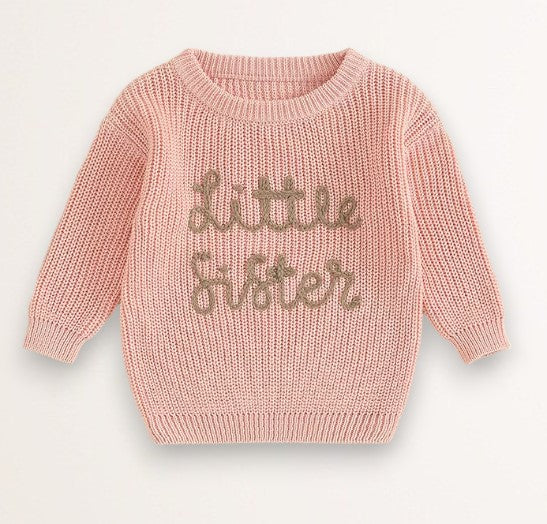 little sister sweater - pink