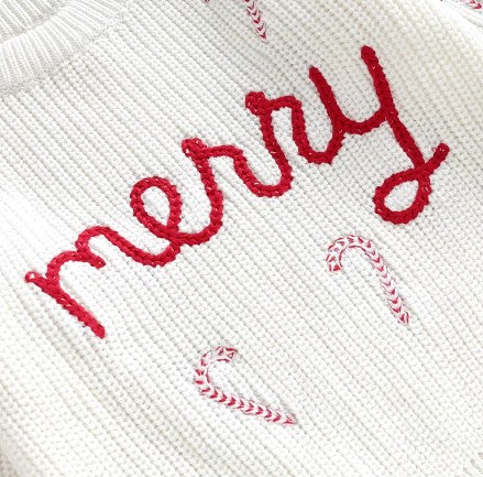 merry sweater - white