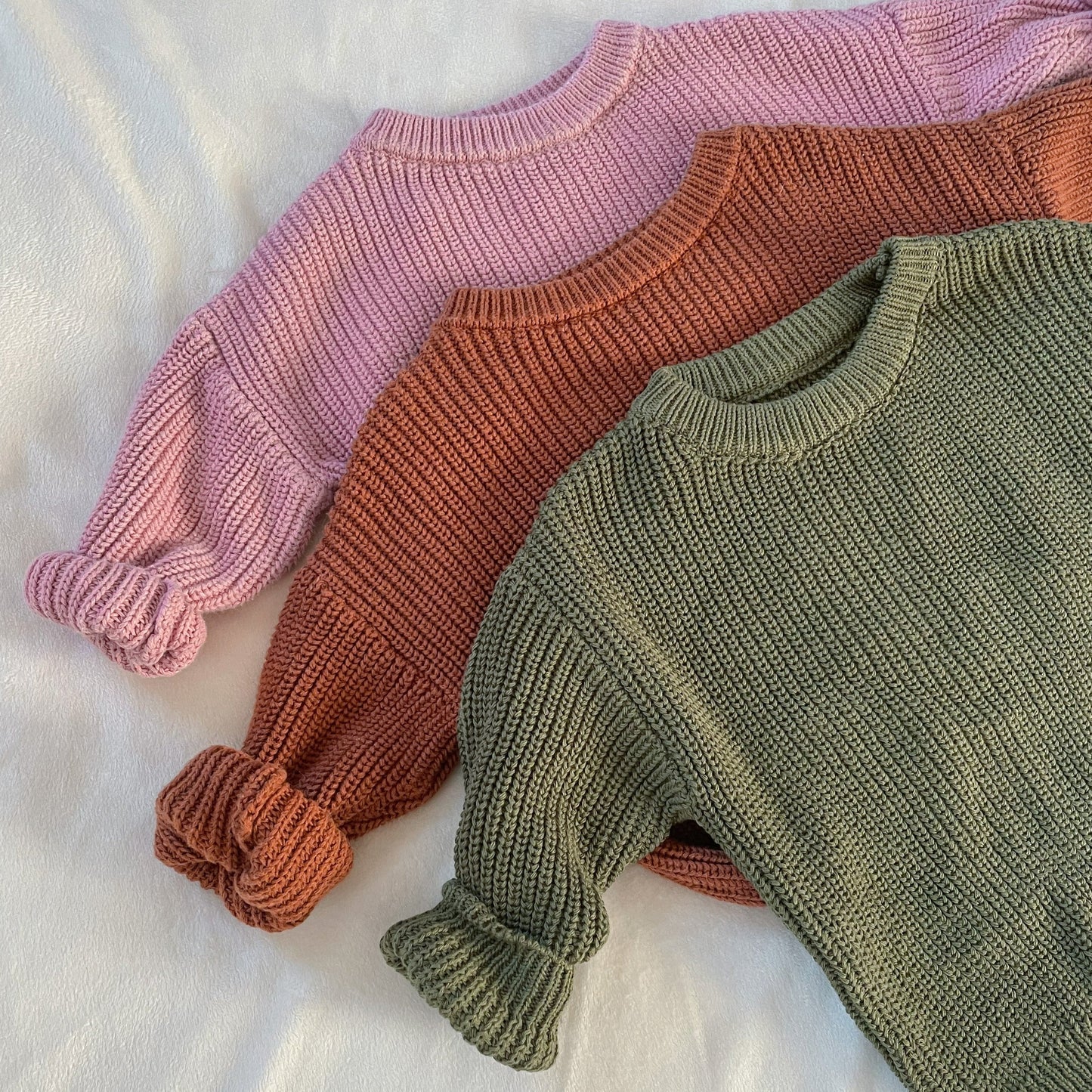 oversized knit sweater - green