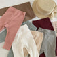 ribbed leggings - maroon