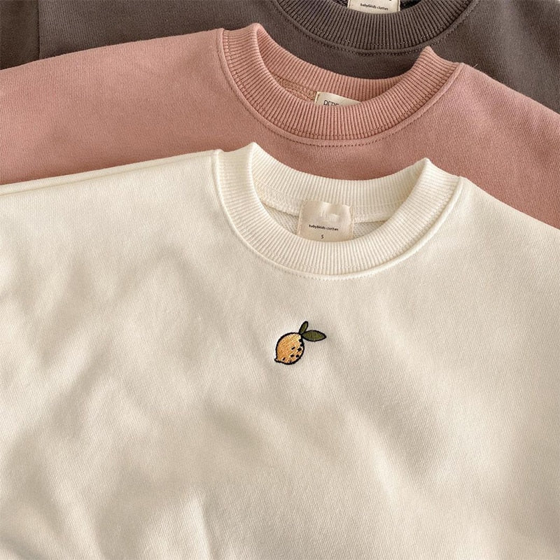 lemon sweatshirt - pink