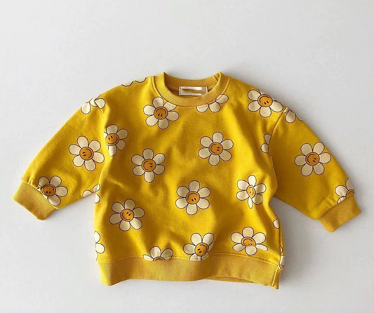 daisy sweatshirt - yellow