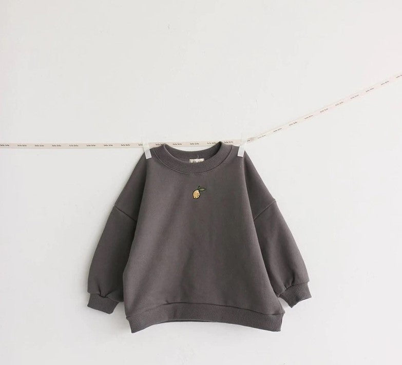 lemon sweatshirt - charcoal