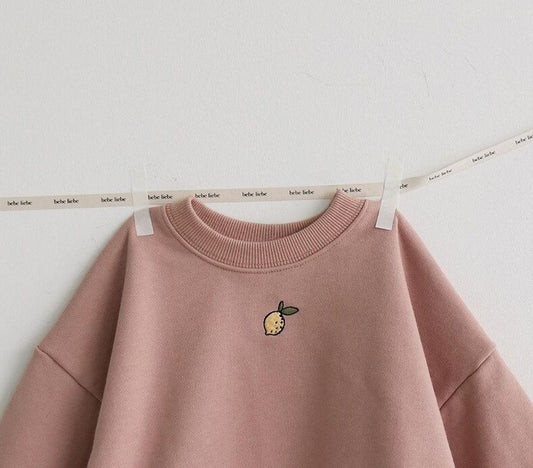 lemon sweatshirt - pink