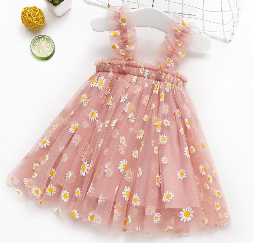 daisy floral dress - pink