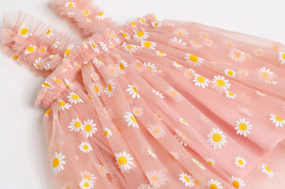 daisy floral dress - pink