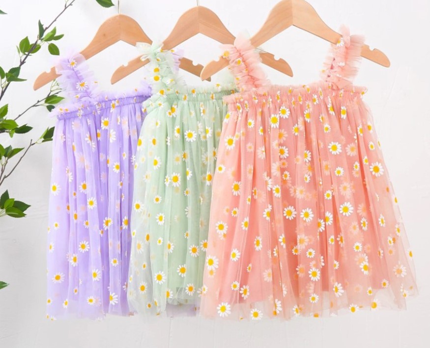 daisy floral dress - pink