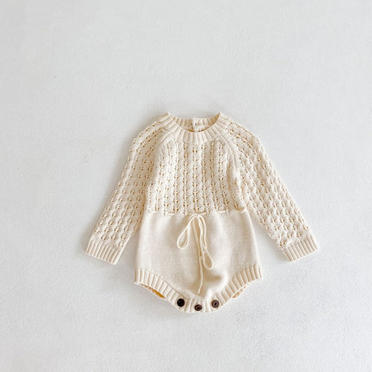 ivory knit romper