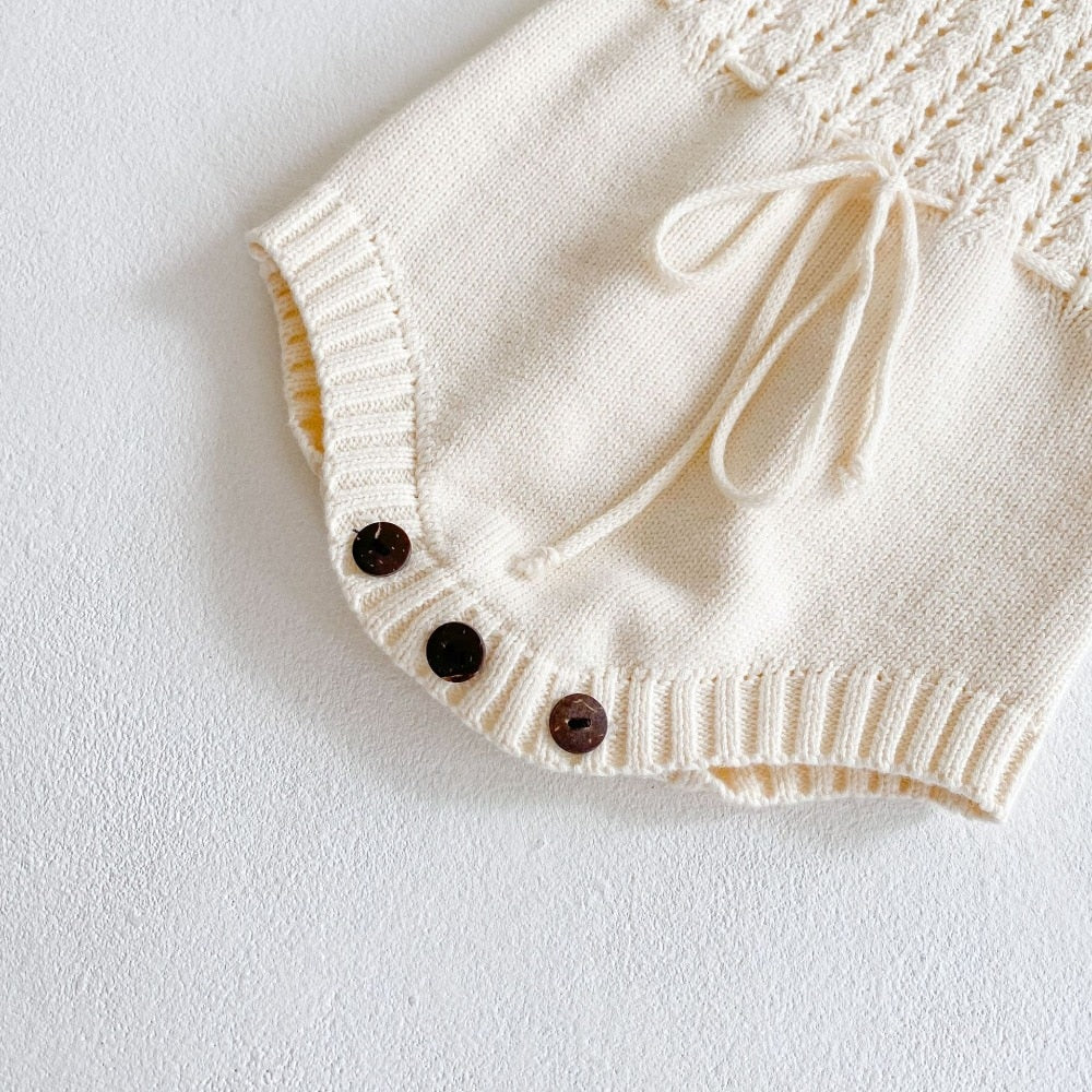 ivory knit romper