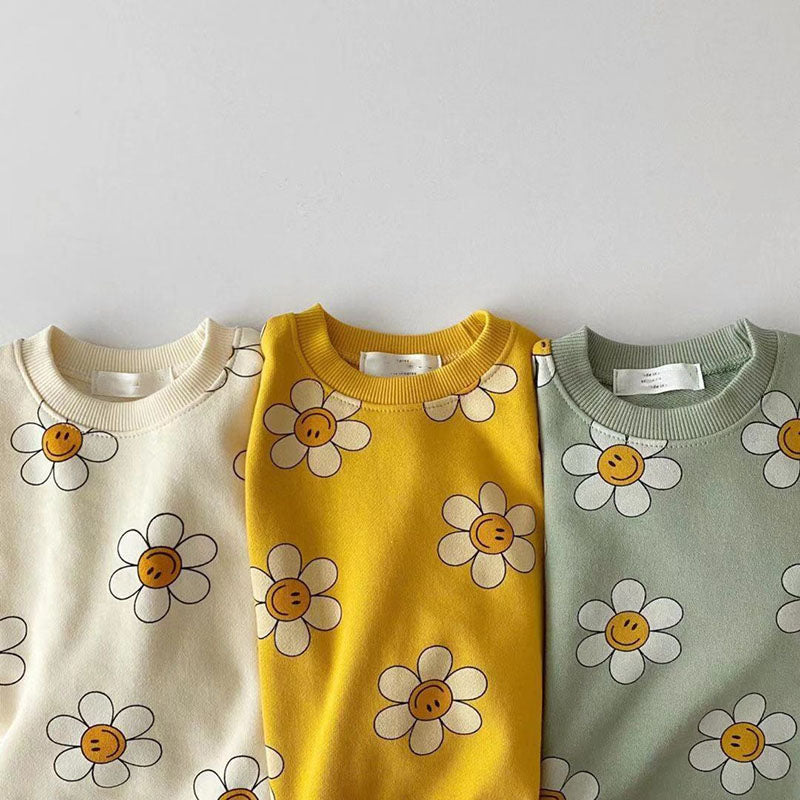 daisy sweatshirt - yellow